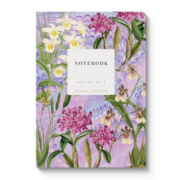 Kaleido A5 Soft Cover Notebook-Marble Orchids for wholesale by Vevoke