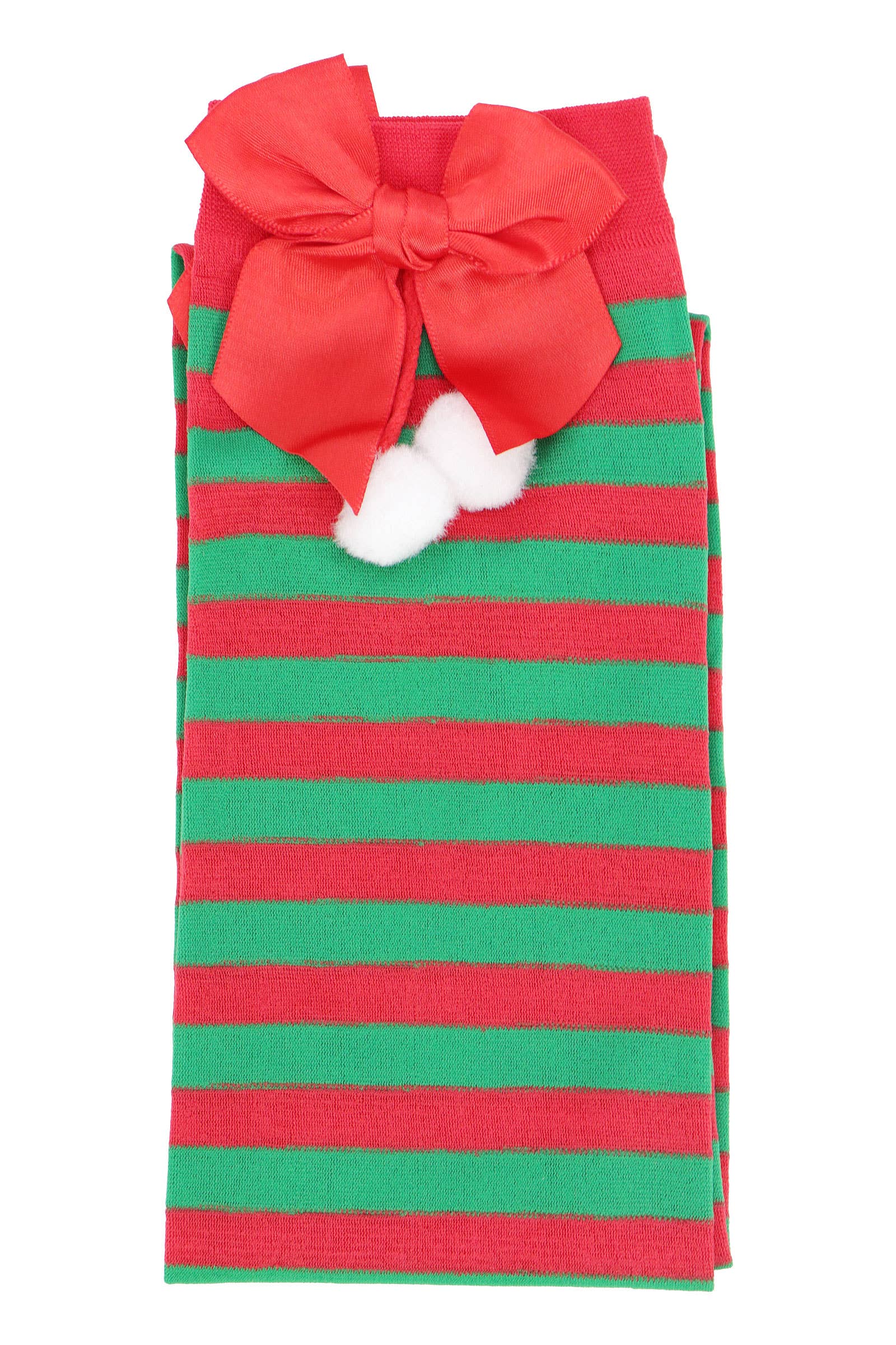 ASSORTED Christmas Santa Girl Stripe OTK Sock Tights for wholesale on Faire7