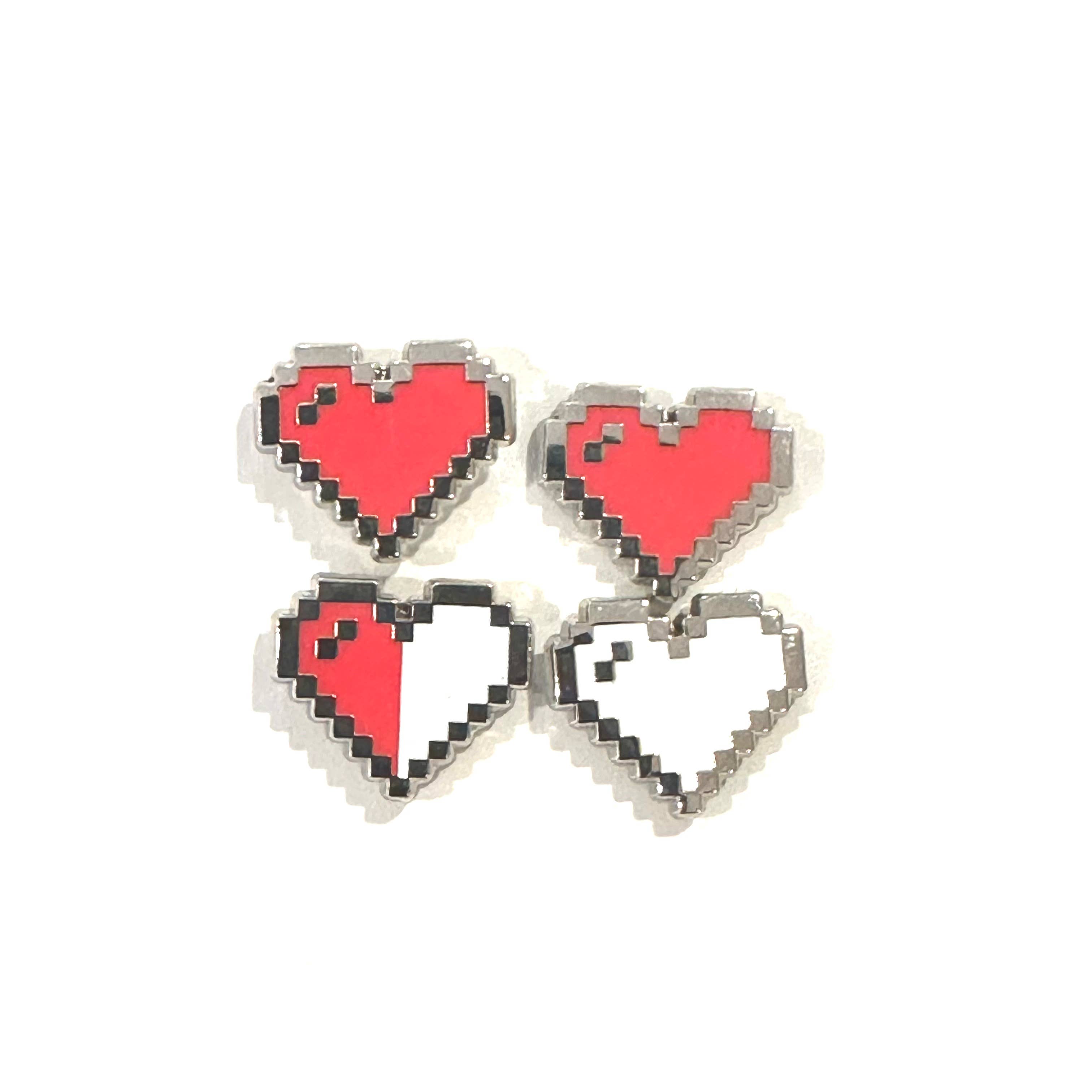 Ollybits Pixel Art - Wholesale Lapel Pin/Button - RPG Mini Filler Pixel Art Heart Enamel Pins12