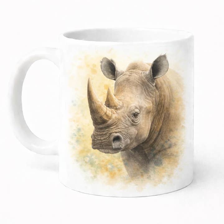 Rhino Ceramic 11oz Mug for wholesale by Brew Crew Gifts