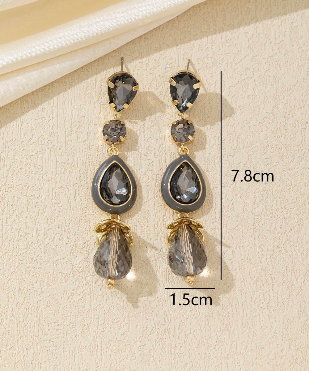 Blossom bijoux – wholesale Dangle earrings – Long drop crystal earrings – 26AHBOL0261