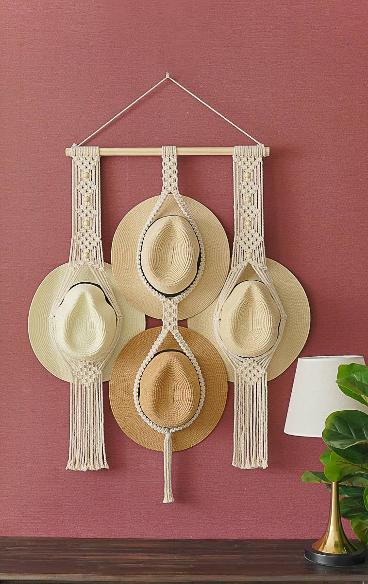 BeanDaikon - Wholesale Hat Rack - Macrame Hat Holder H397