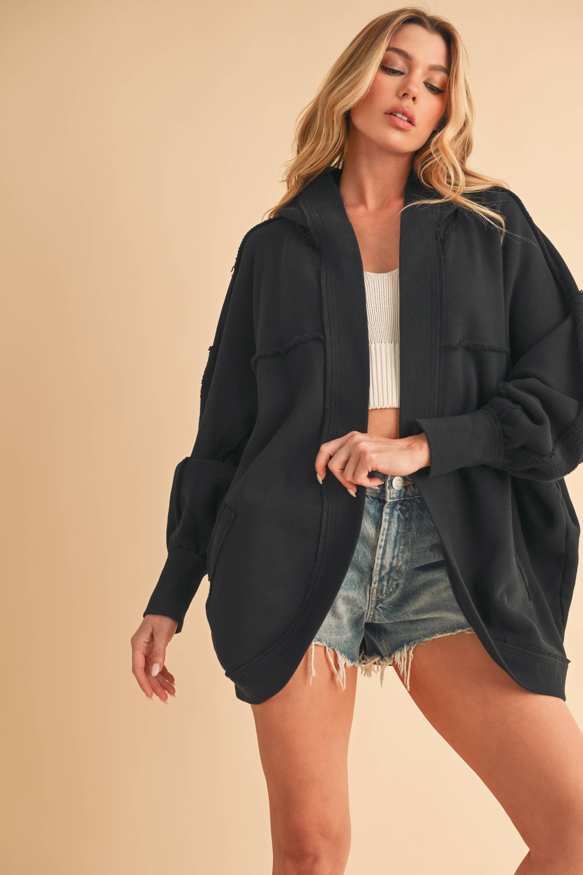 AEMI + CO – wholesale Kofta - Dam – 5134FK Janely Cardi med huva 120