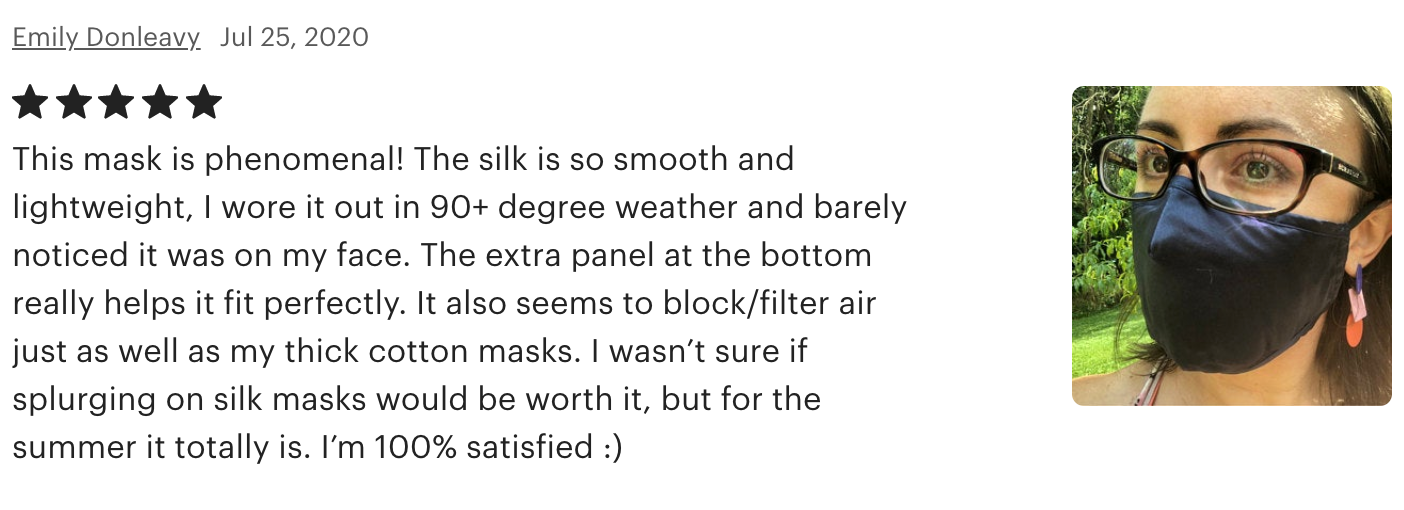 Cute Sass ™ – wholesale Protective face mask/shield – MULBERRY SILK FACE MASK WITH FILTER POCKET12