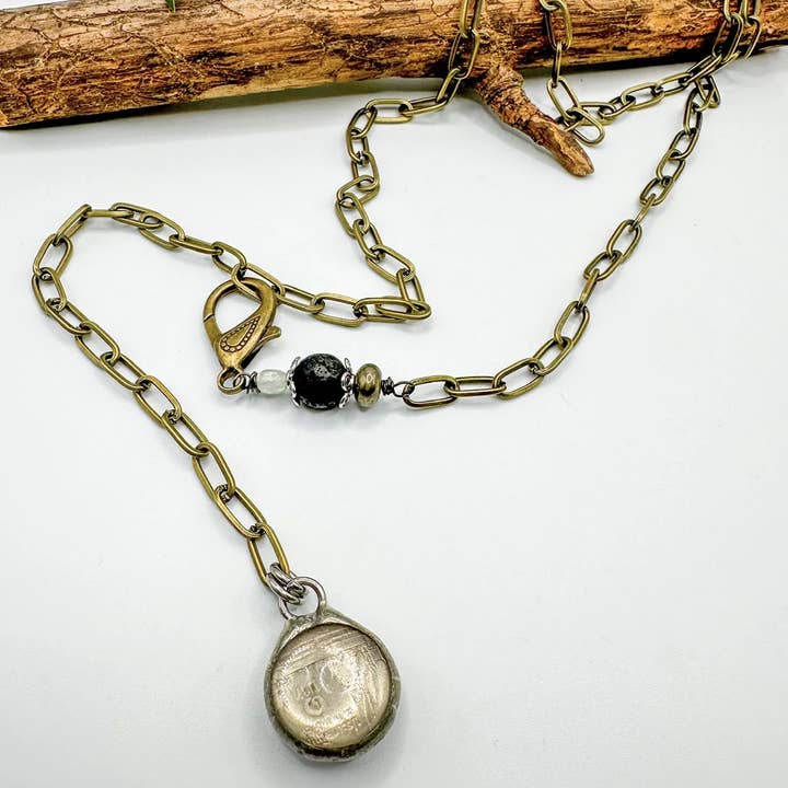 SPIRIT LALA LLC - Wholesale Y-Neck/Lariat Necklace - Spirit Lala Vintage Coin: Coin Lariat Brass Chain Necklace