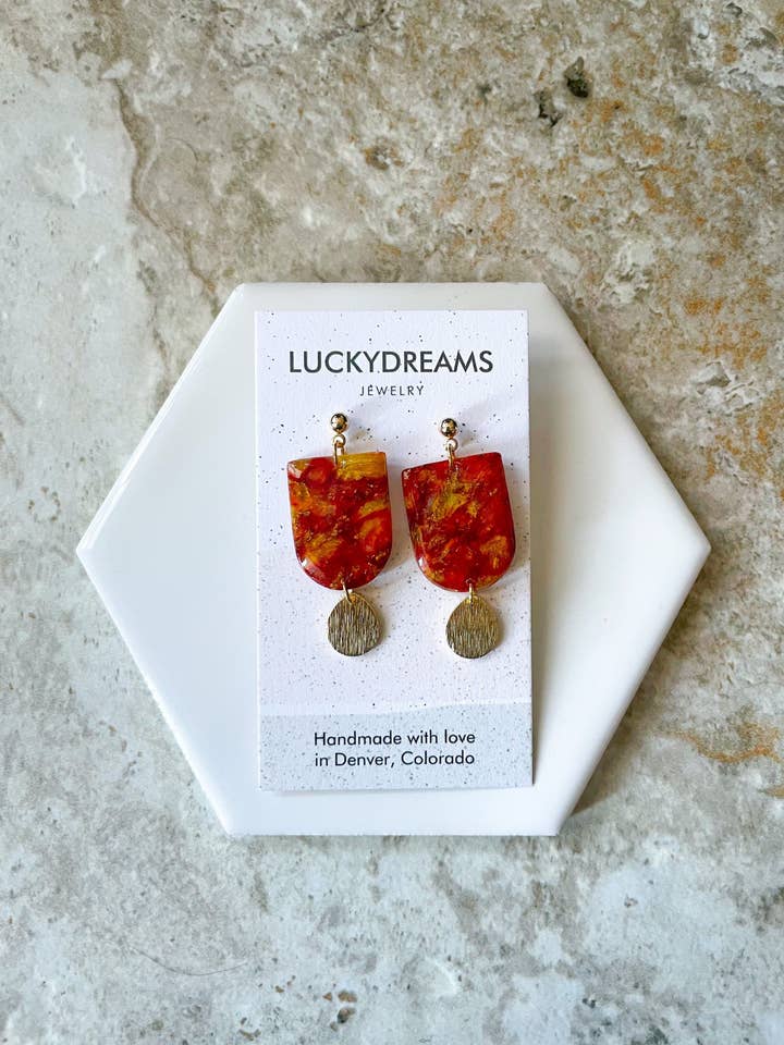 The Polly- Handmade Polymer Clay Earrings- Lightweight for wholesale by LuckyDreams