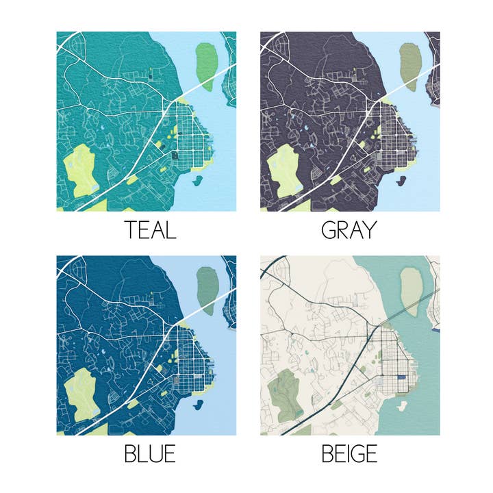 Sparks House Co. - Wholesale Sign - Havre de Grace Maryland Map Tile Sign - Ceramic Tile Art14