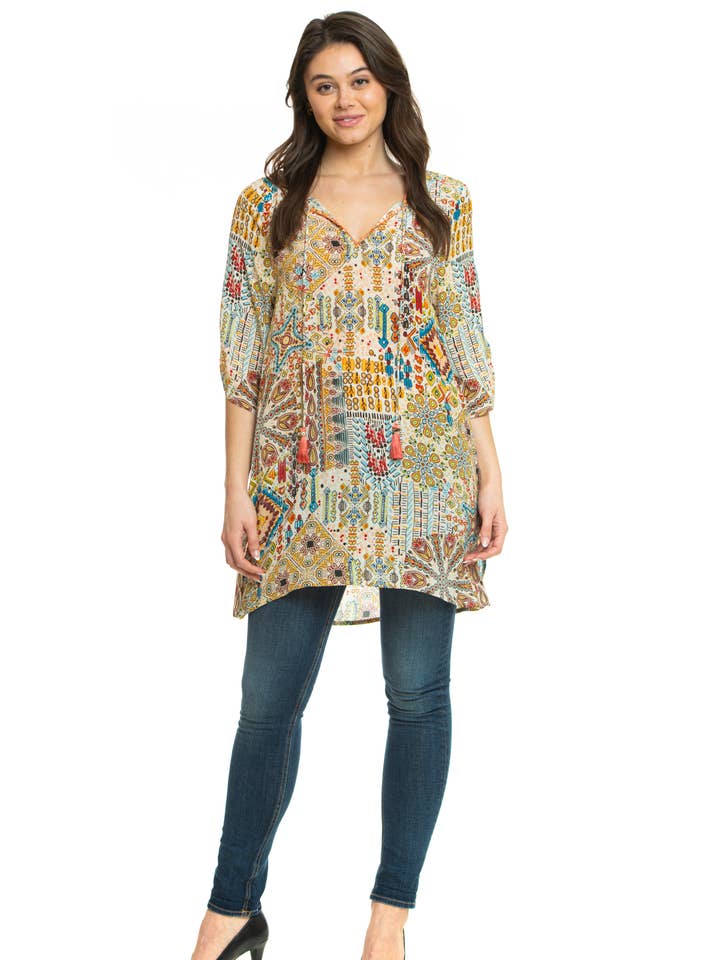 ANTIEKE KORTE JURK VAN SANAYA-ZIJDE voor wholesale door Tolani