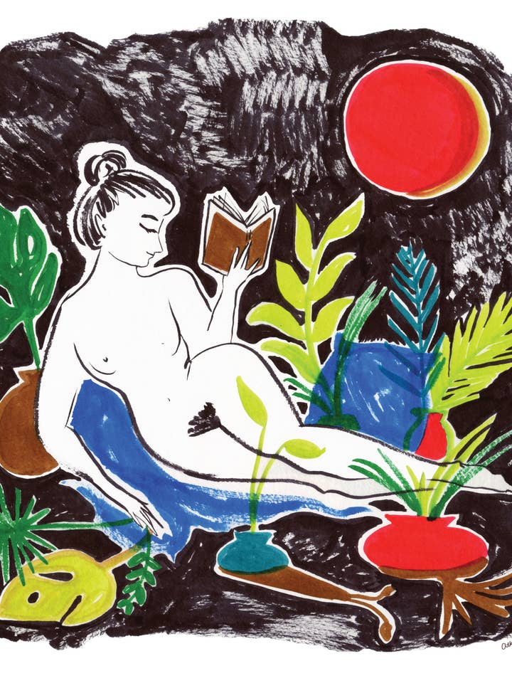 Femme Lecture Signé pour la vente par Amanda Laurel Atkins Art + Illustration