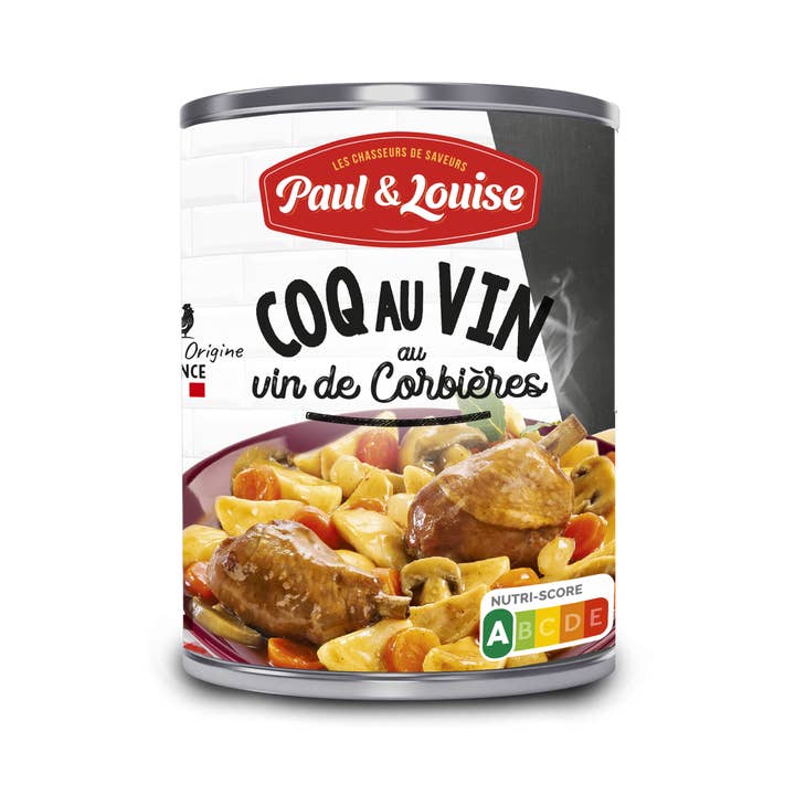 Paul & Louise - Vente Plats préparés à longue durée de conservation - Coq au vin (400 g)0