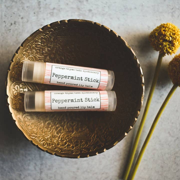 Peppermint Stick Lip Balm for wholesale by Orange Thyme Bath Apothecary