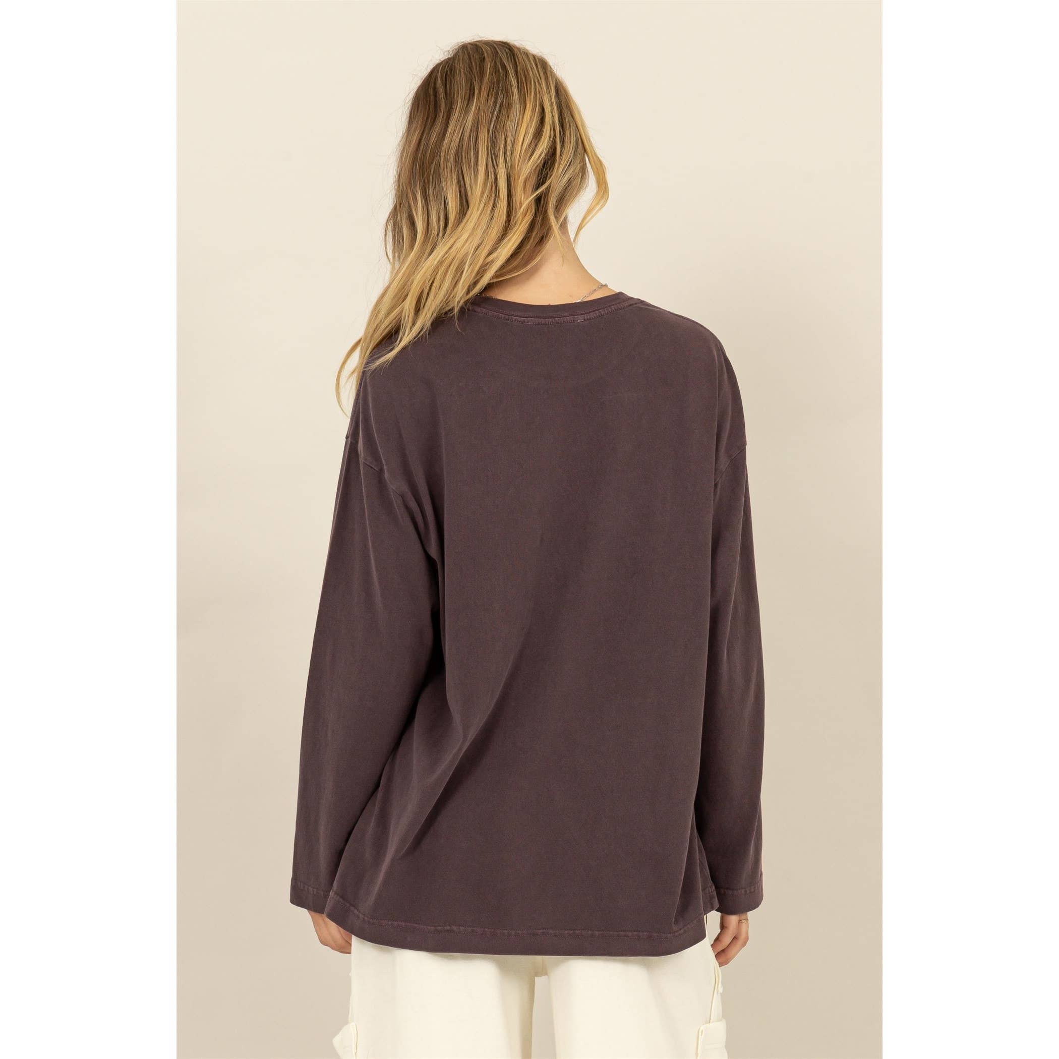 HYFVE - Wholesale Shirt - Women's - Oversized Crew Neck Long Sleeve Tee23