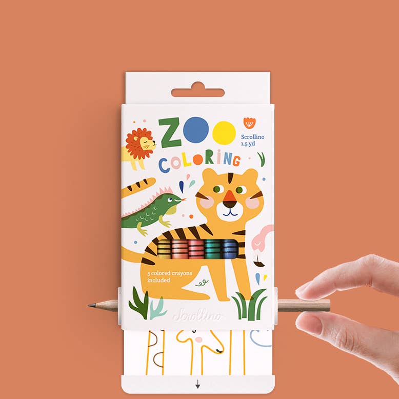 Scrollino - Venta al por mayor Lápices de colores - Libro para colorear con animales del zoológico - Scrollino ZOO Coloring5