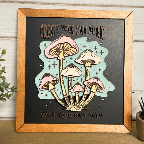 Boho Wall Art - Create Your Own Magic Walk Your Own Path for wholesale by Plums & Roses