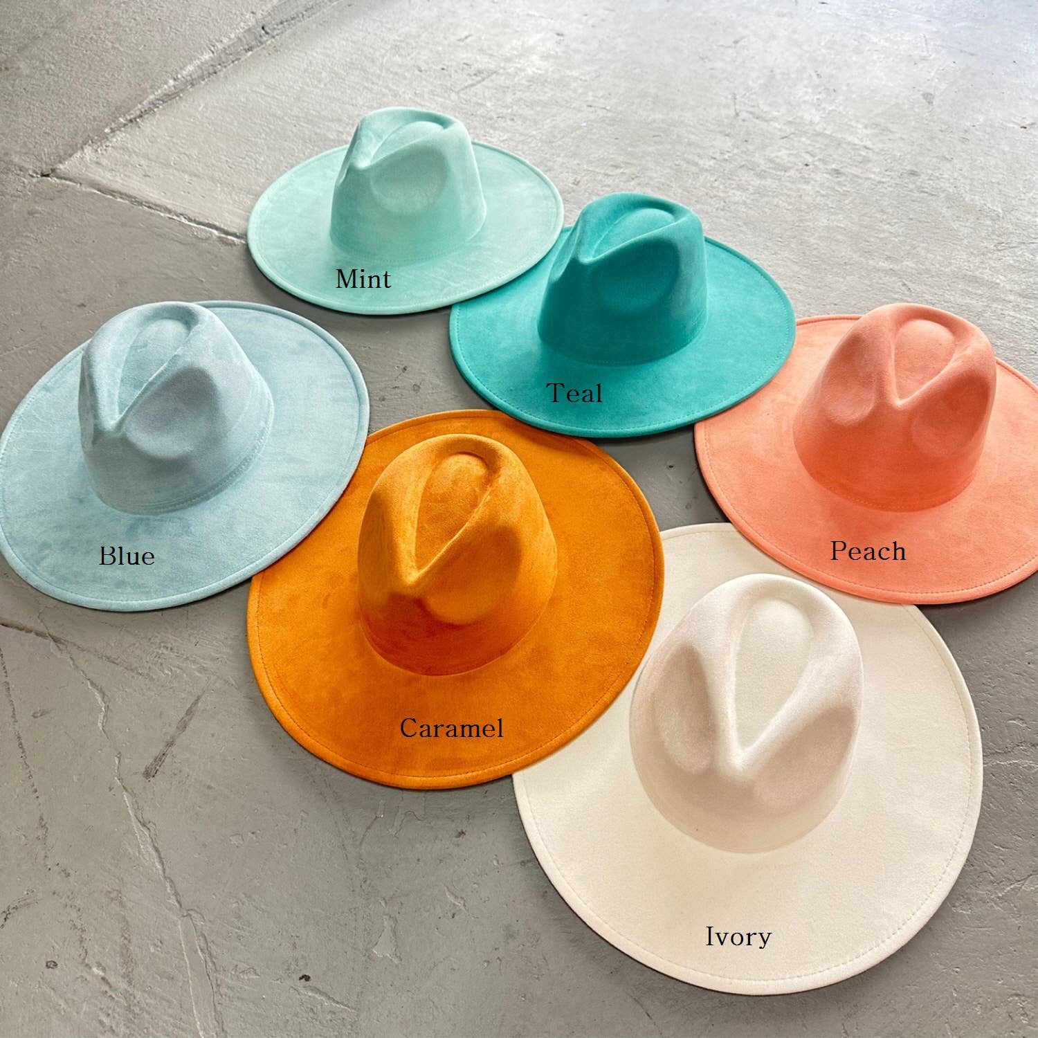 One and Only Accessories - Wholesale Fedora - Women's - Best seller Fashion Classic Wide Brim suede Hat New Color  (Copy)1