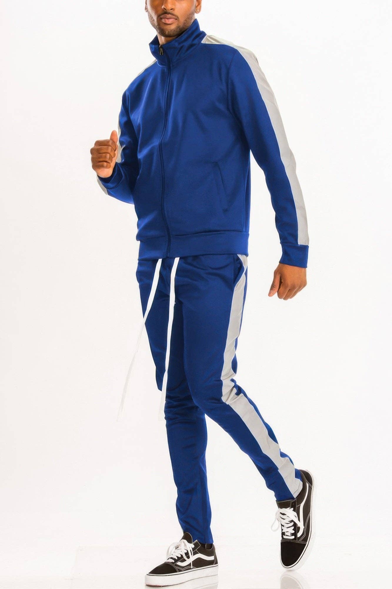 CC Wholesale Clothing – wholesale Tracksuit – Men′s – Single Stripe Track Set1