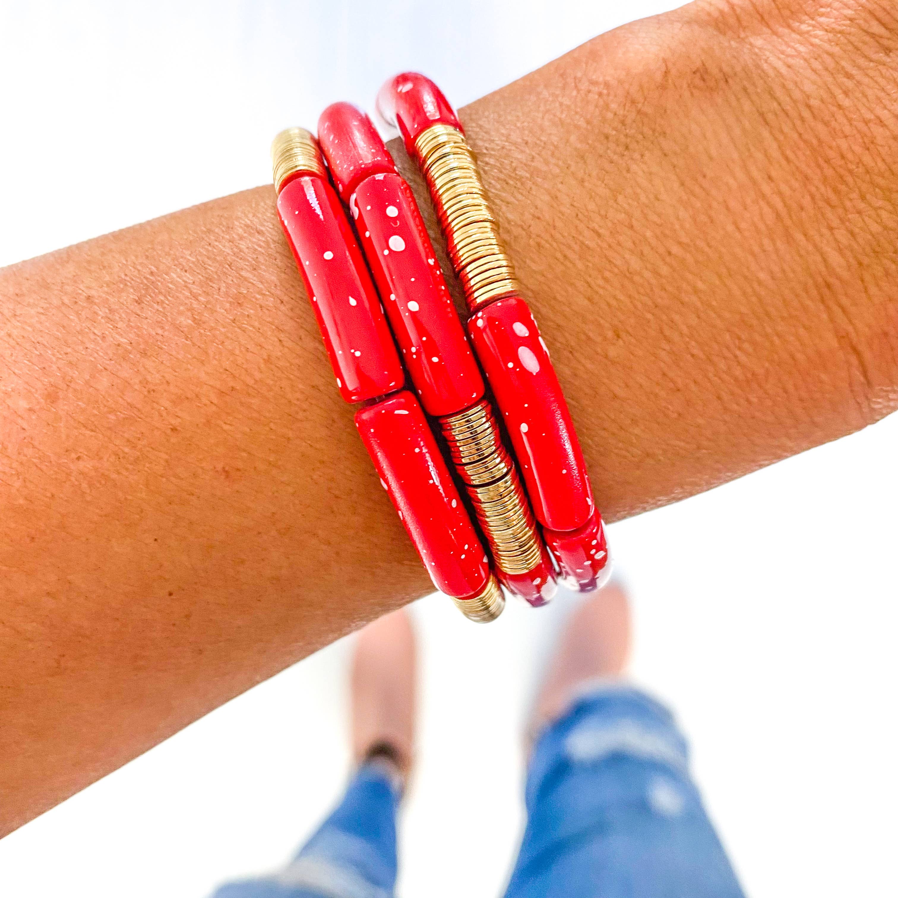 Savvy Bling - Venta al por mayor Juegos de joyas - Pulseras y collares rojos para el Día del Juego27