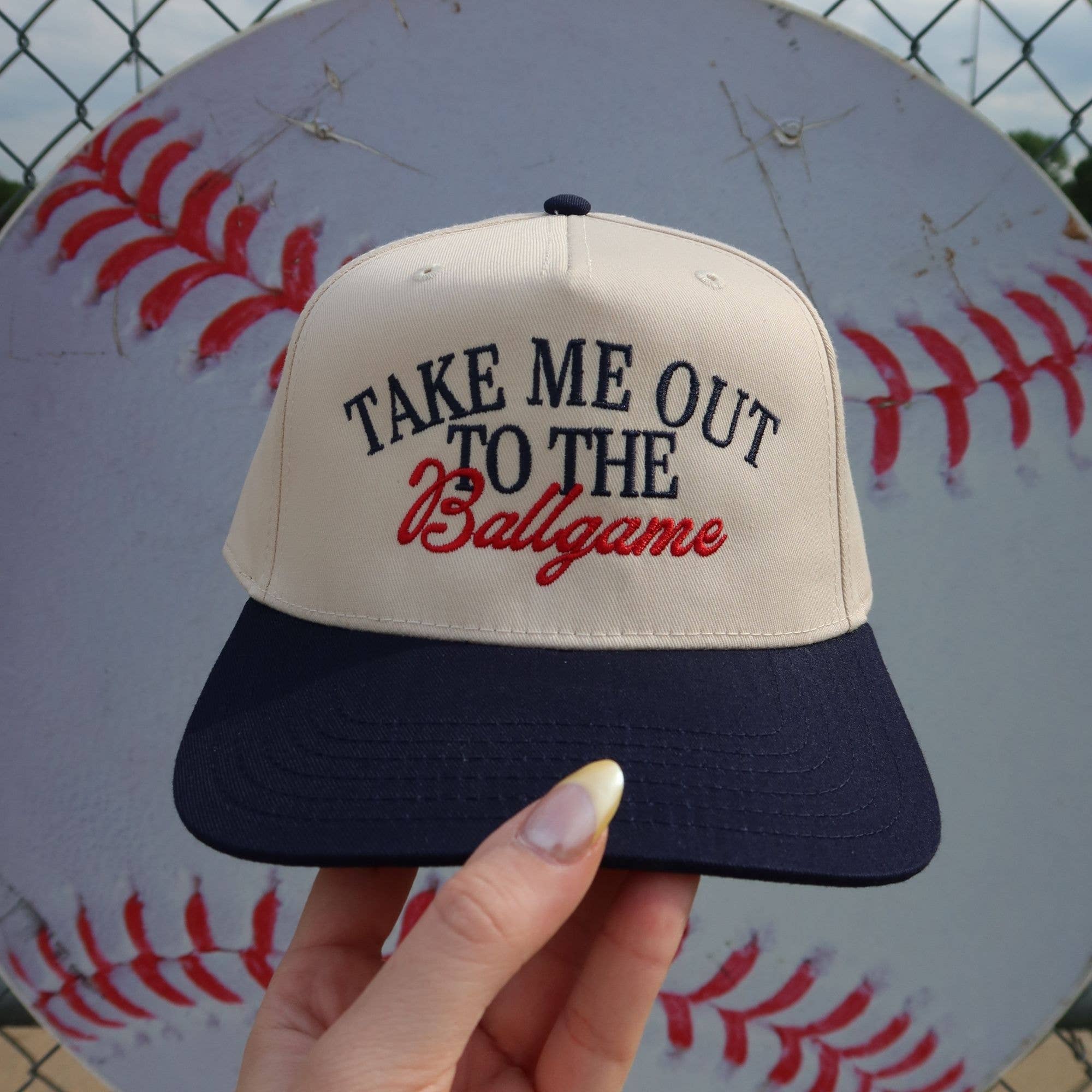Made by Mariah - Wholesale Trucker Hat - Women's - Take Me Out To The Ballgame Vintage Trucker Hat3