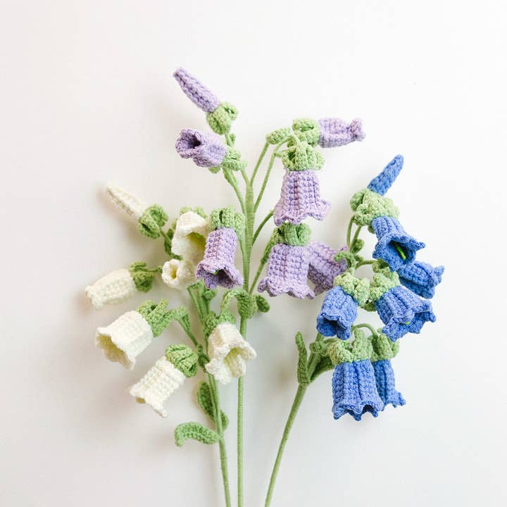 Håndlavet hæklede blåklokke-blomster for engroshandel hos The Way to You