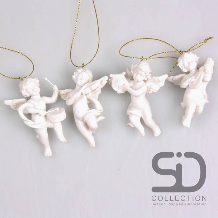 Imhof & Stevens BV - Wholesale Christmas Decoration - ANGEL HANG 4 PCS. 6X4X8 CM SID COLLECTION1