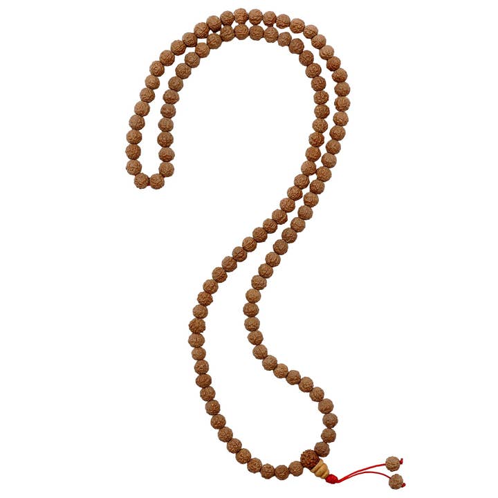 Collana di preghiera con perle Rudraksha Small Guru singolo 5 per la vendita all'ingrosso da parte di Tribal Trade GmbH