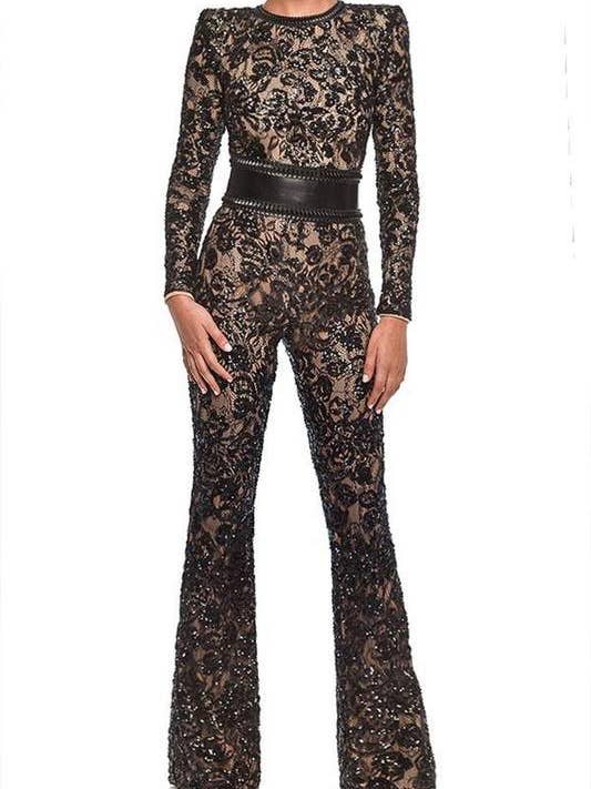 Fashion Combination - Wholesale Jumpsuit - Women's - lace detail jumpsuit