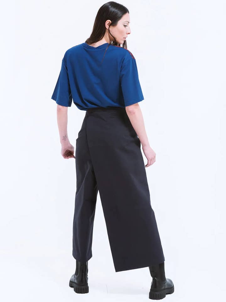 ELENELEN SRL - Wholesale T-Shirt - Women's - Oversized T-shirt with cotton tartan on the front1