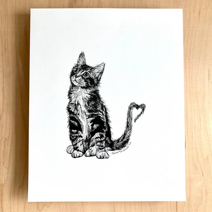 Kitty Hjerte for engroshandel hos Ink By Olivia