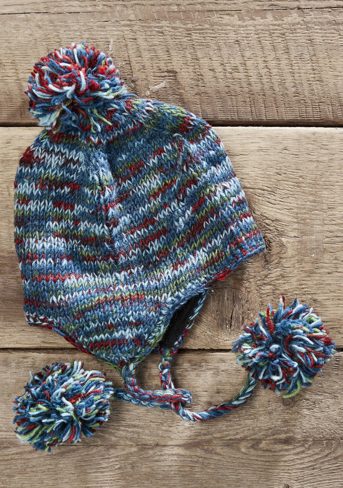 Namaste - Vendita all'ingrosso Berretto - Donna - Cappello con paraorecchie Hasri Space Dye con pom pom2