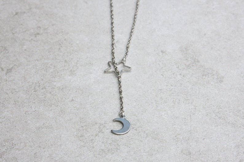 daniAWESOME - Wholesale Y-Neck/Lariat Necklace - Moon and Star Lariat Necklace4