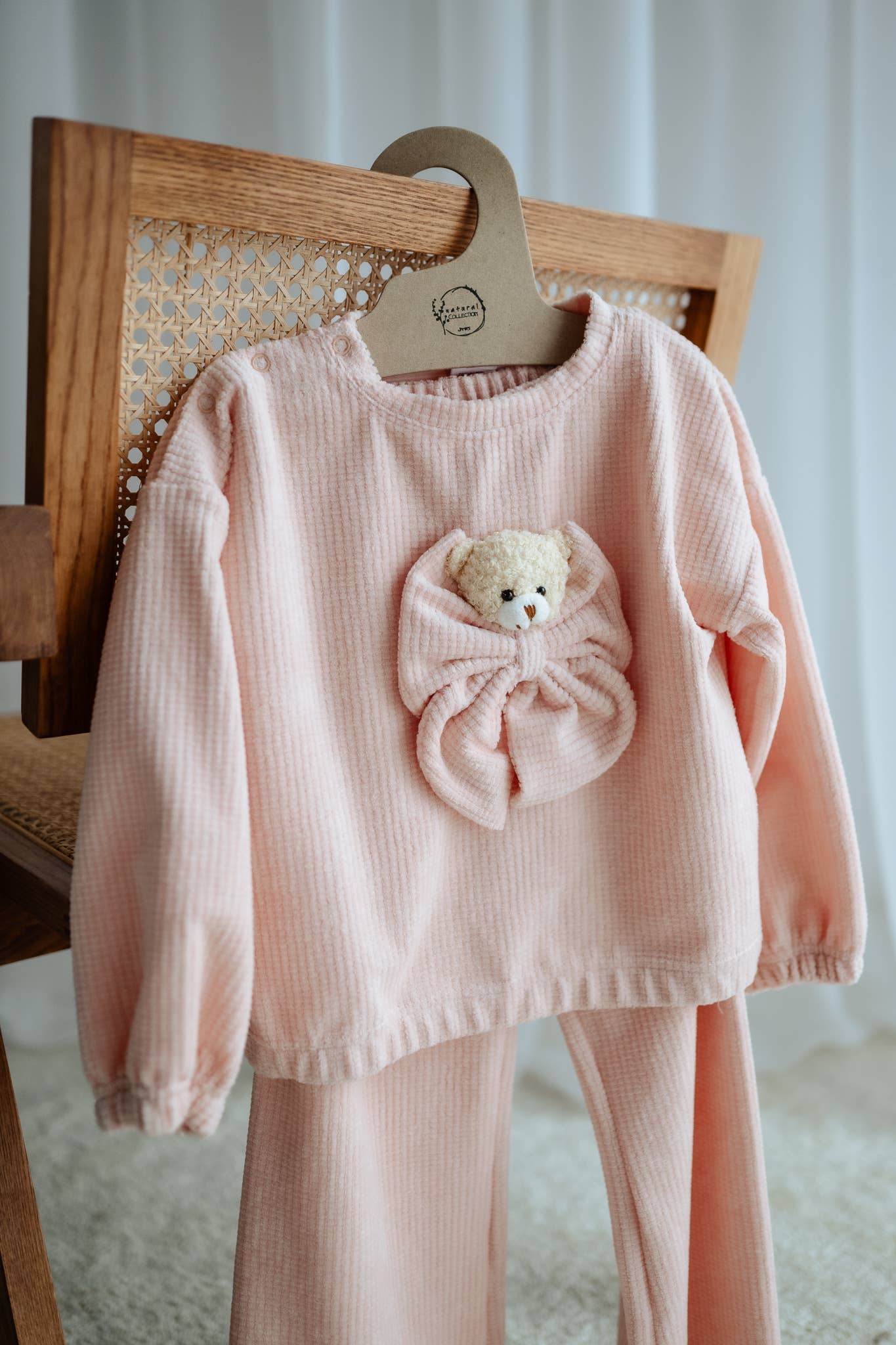 Apricot Cozy Tracksuit with Wide Pants Elise  for wholesale on Faire1