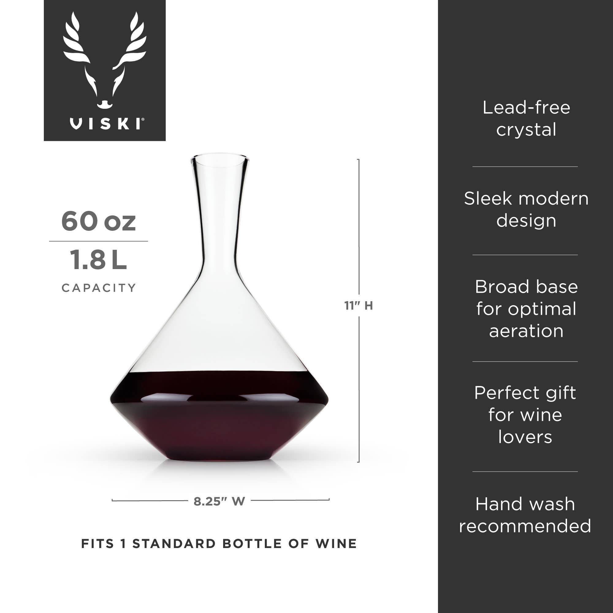 Viski - Wholesale Decanter - Raye™ Angled Crystal Wine Decanter6