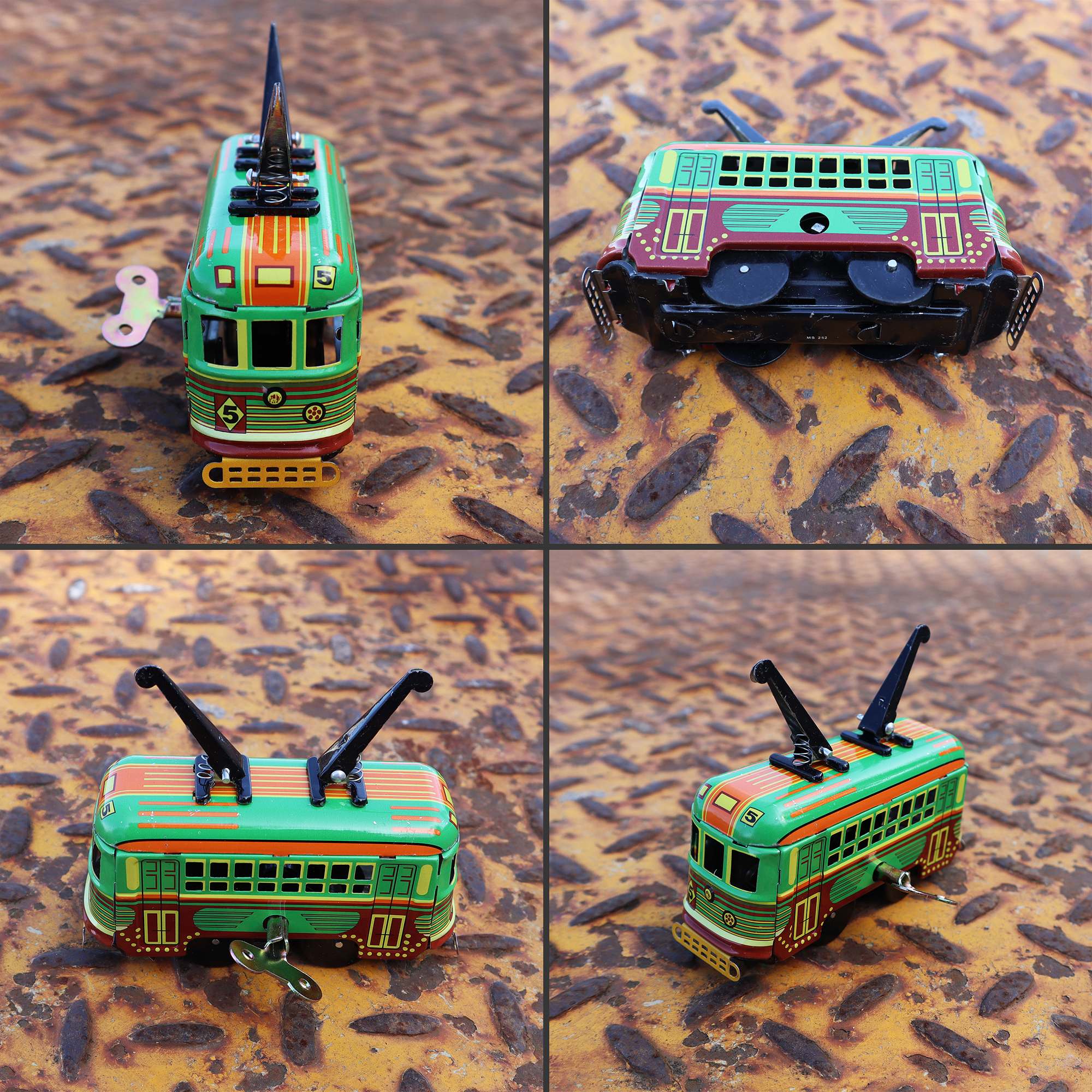 Tribal Trade GmbH - Wholesale Decorative Figurine - Tin toy tram rail vehicle tram tin train9