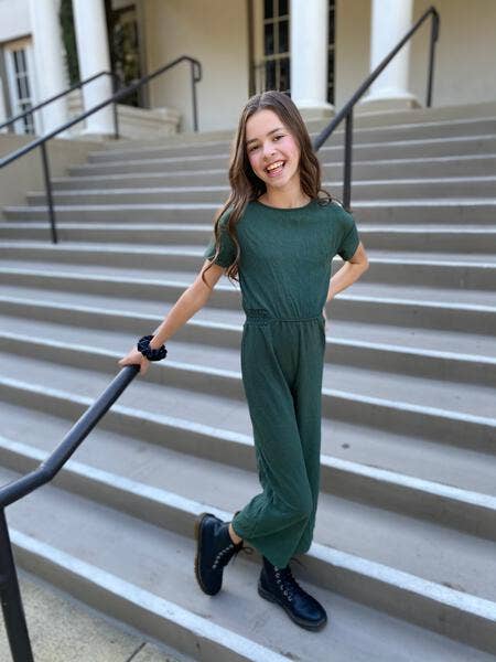 Paper Flower - Wholesale Romper - Kids - Short Sleeve Romper -Tween Girls