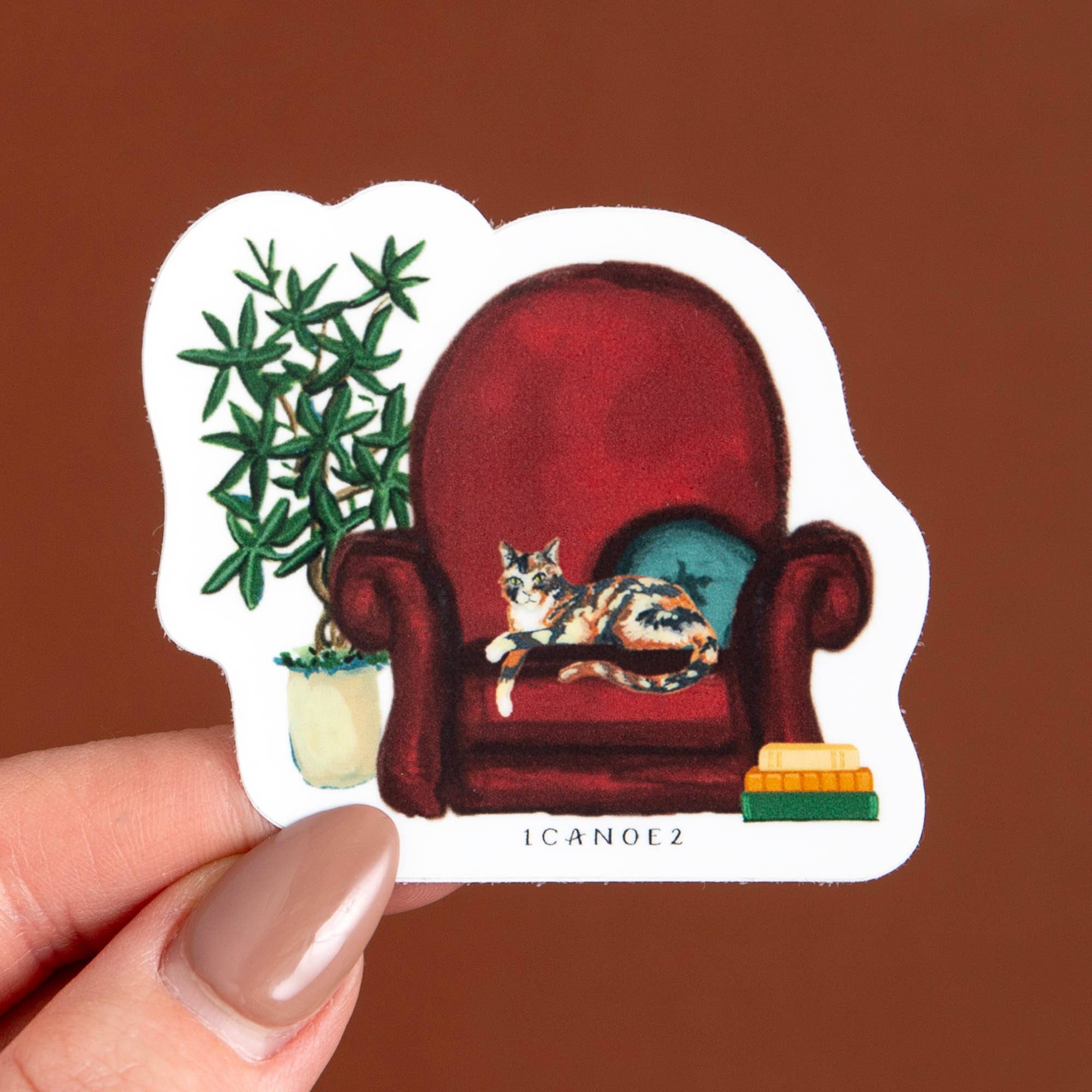 1canoe2 | One Canoe Two Paper Co. - Wholesale Sticker - Cozy Cat Decal Sticker0
