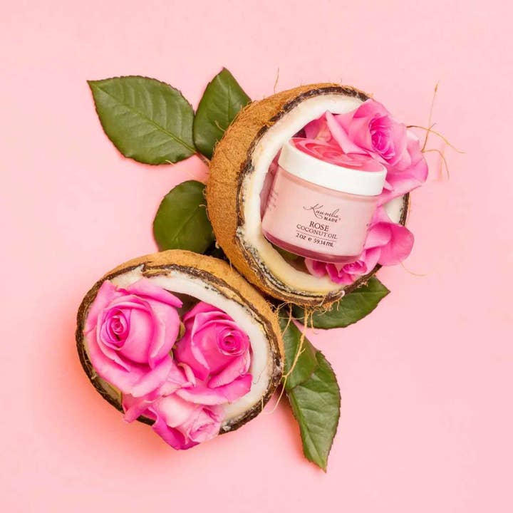 Rose Coconut Oil for wholesale by Kuumba Made