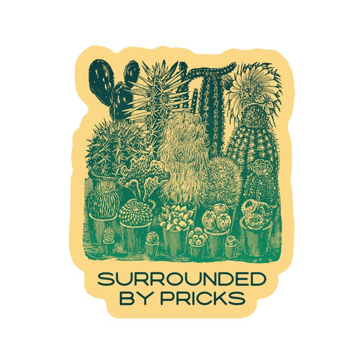 Juju and Moxie - Wholesale Sticker - Pricks Clever Cactus Funny High Quality Vinyl Sticker