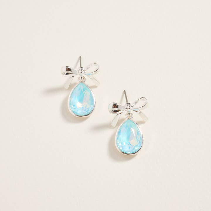 Designature New York - Wholesale Dangle Earrings - Teardrop Rhinestone with Metal Bow Post Earrings18