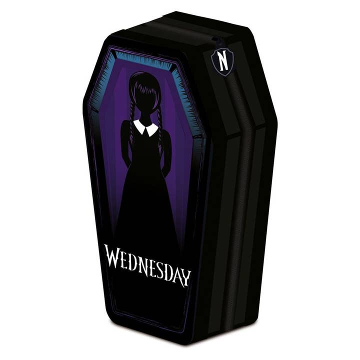 Pyramid International - Wholesale Stationery/Notecard Set - Wednesday Coffin - Shaped Pencil Case