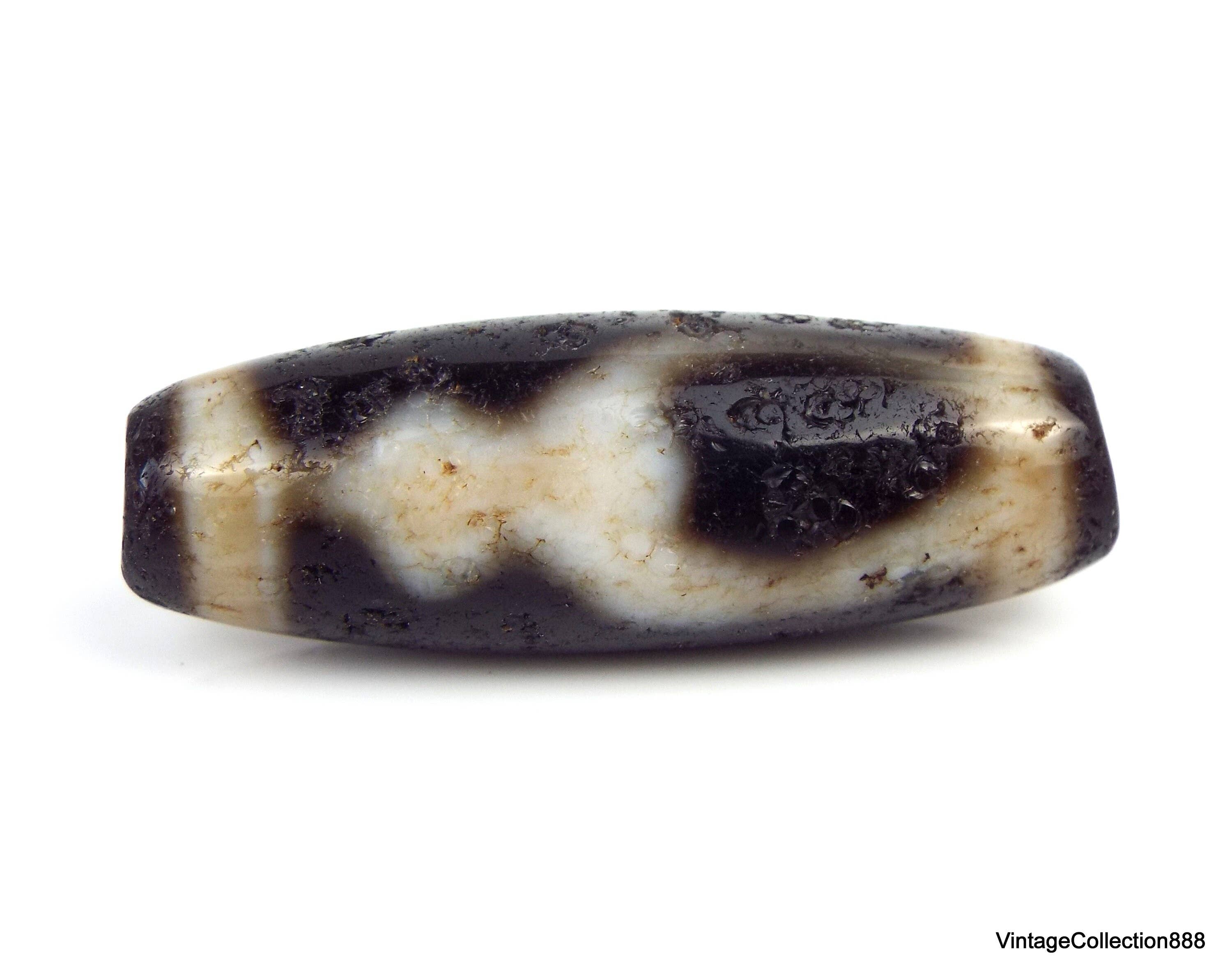 Vintagecollection888 - Wholesale Individual Charm/Pendant - Ancient Dzi Pendant “Aquarius” Buddhist Amulet Agata Amulet6