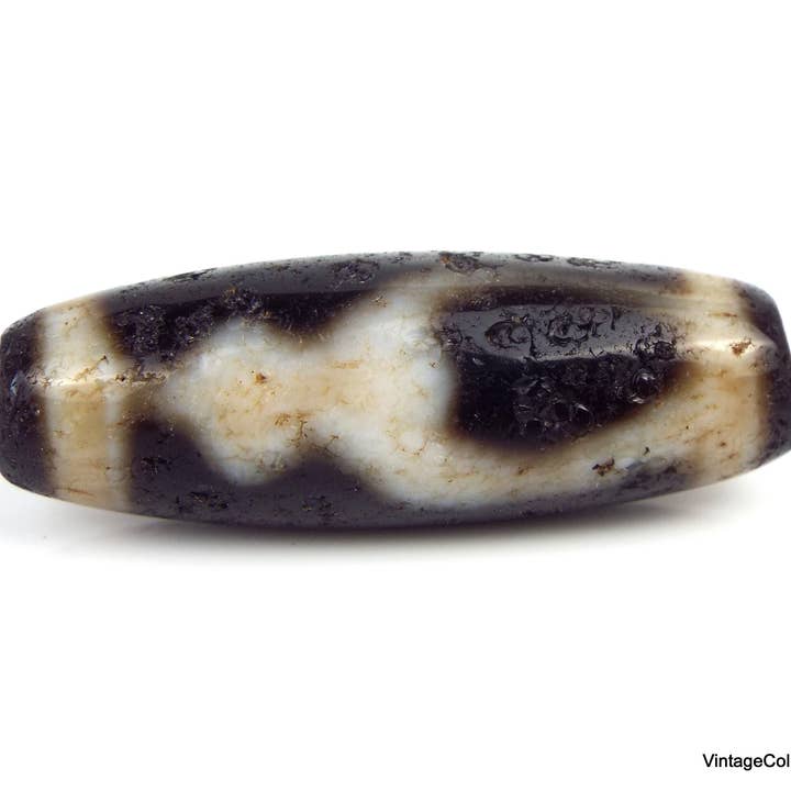 Vintagecollection888 - Wholesale Individual Charm/Pendant - Ancient Dzi Pendant “Aquarius” Buddhist Amulet Agata Amulet6