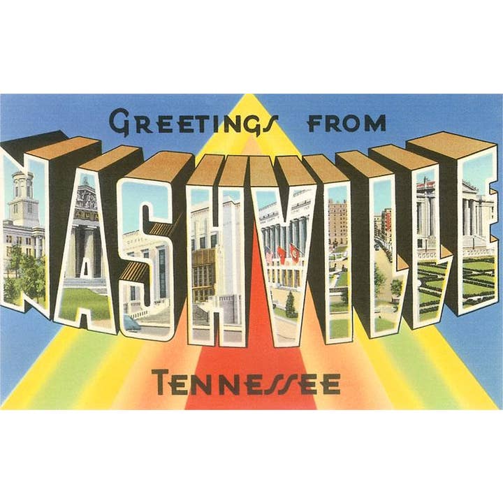 Found Image Press - Wholesale Postcard - Postcard TN-246 Greetings from Nashville, Tennessee