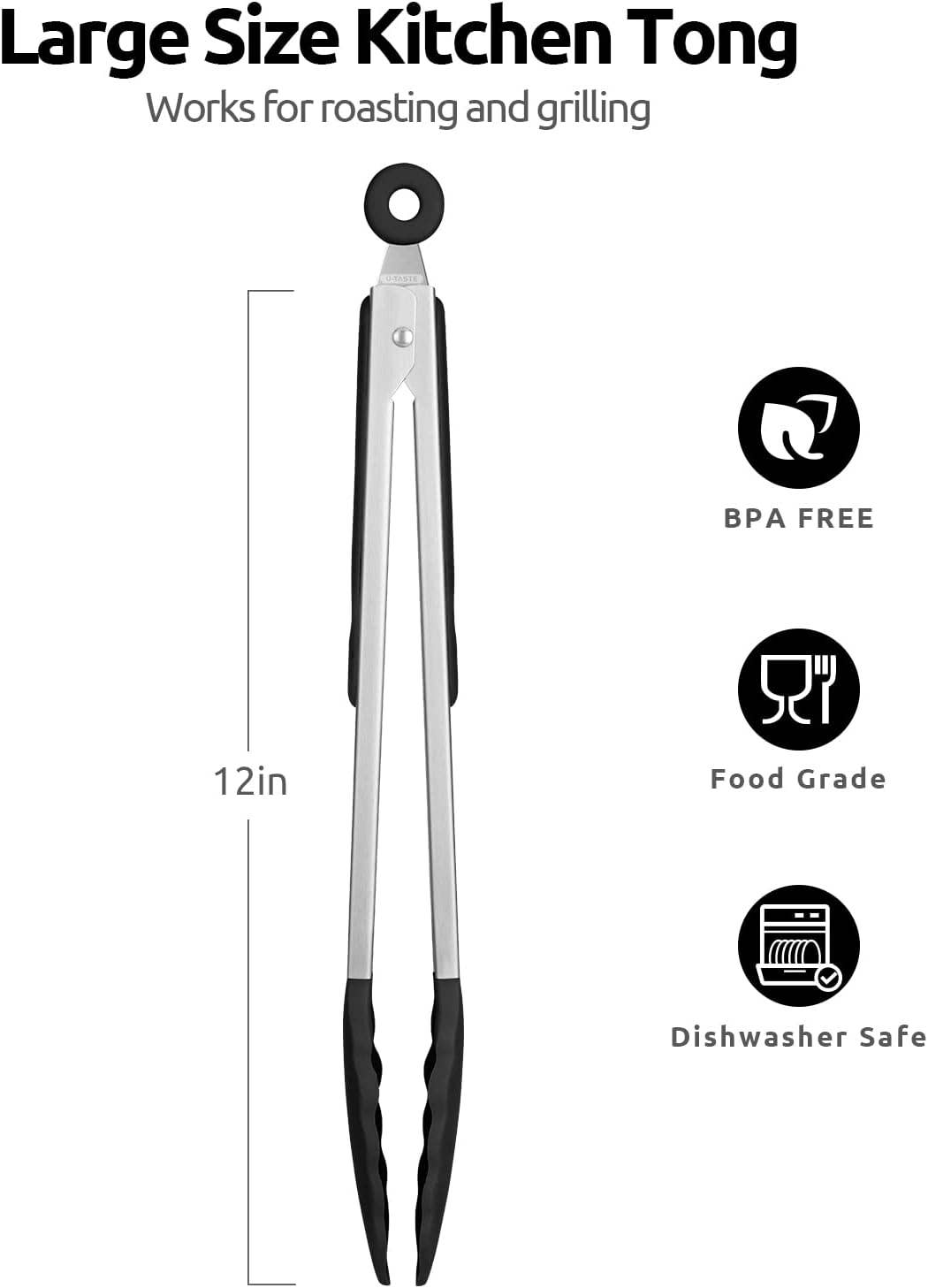 Otterware - Wholesale Kitchen Tong - Silicone Kitchen Tongs – 9" and 12" Heat-Resistant8