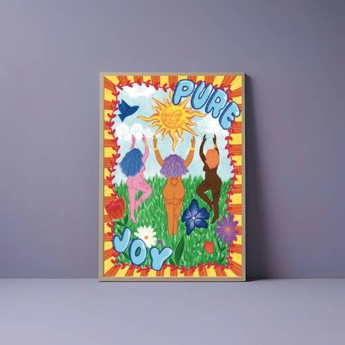 Pink Tigra - Wholesale Art Print - Pure Joy Colourful Nude Art Print | A4 & A32