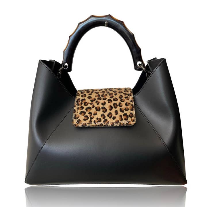 MODARNO - Vendita all'ingrosso Borsa con manico - Donna - Modarno Leather Handbag with Pony Flap “Chloe”4