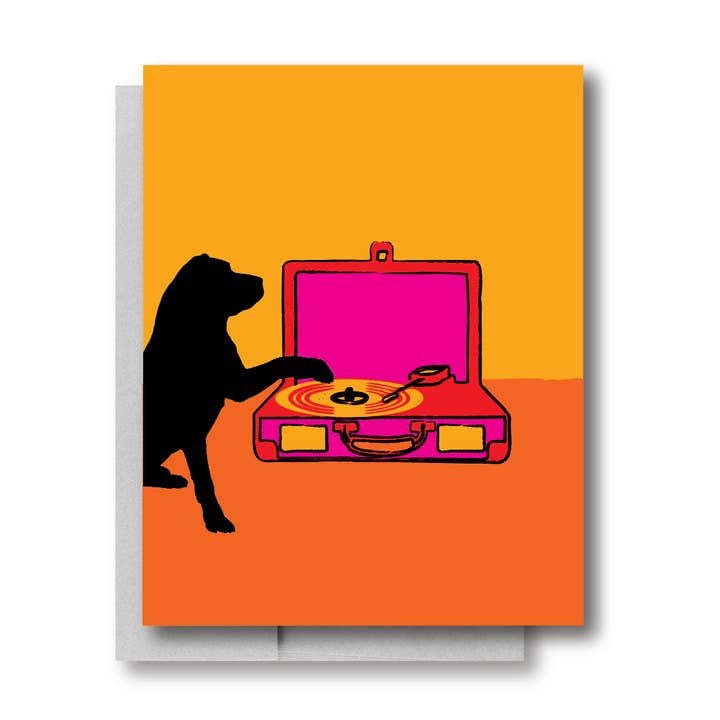 DJ Dog Card for wholesale by tiny