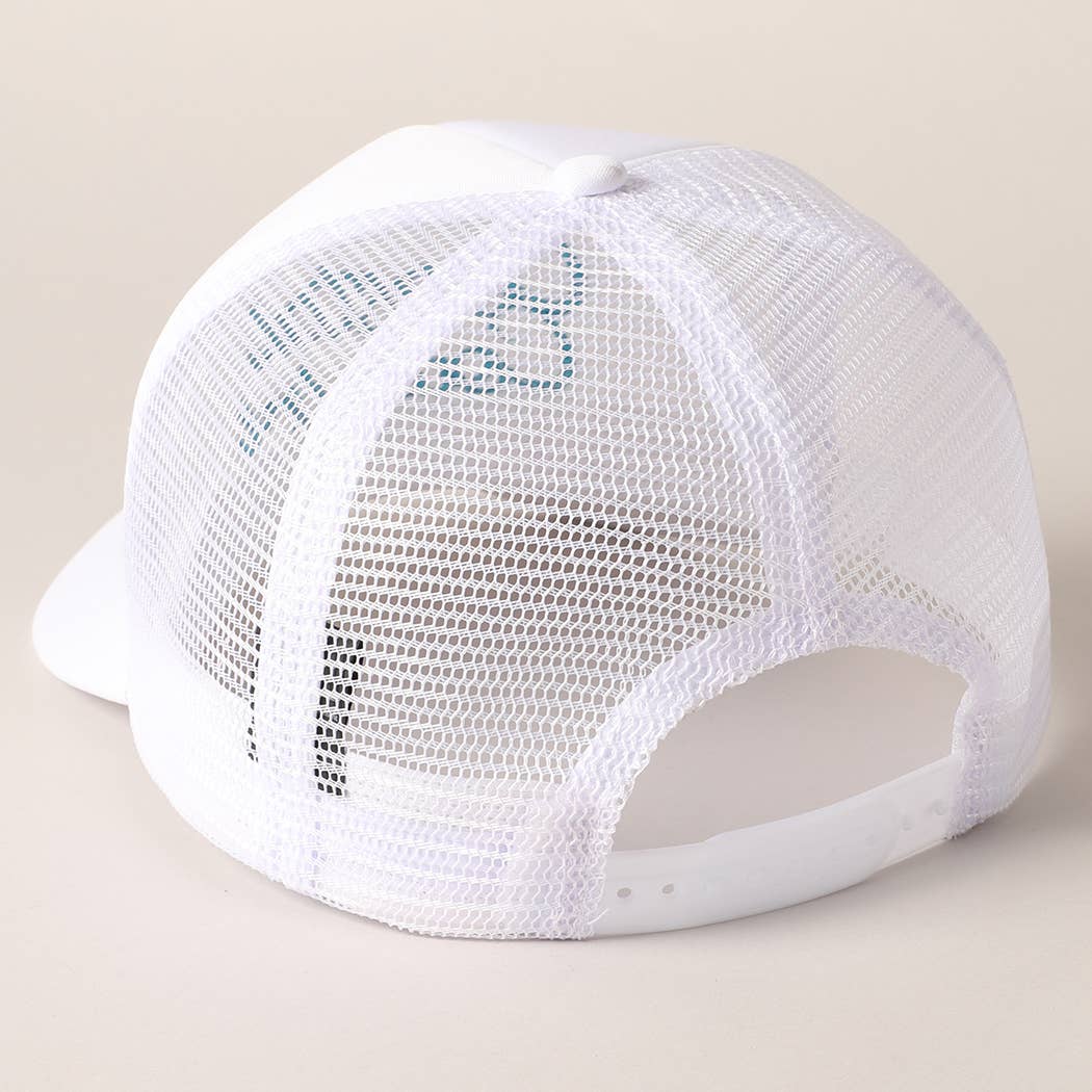 Fashion City - Wholesale Trucker Hat - Women's - Costal Cowgirl Embroidered Mesh Back Baseball Cap9