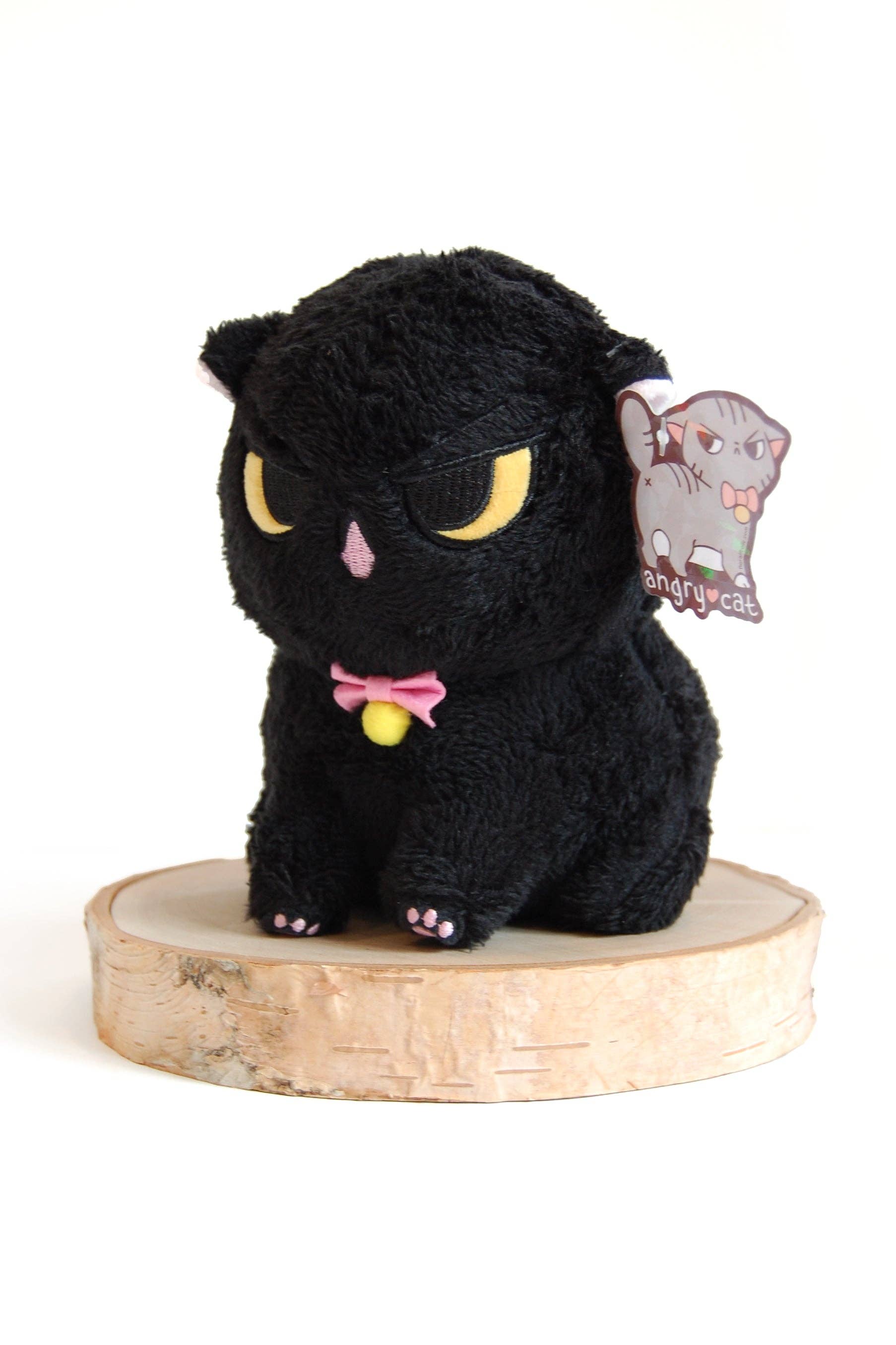 Floral Frolic - Wholesale Stuffed/Plush Toy - Kids & Baby - Angry Cat Plush- Fuzzy Black Void4