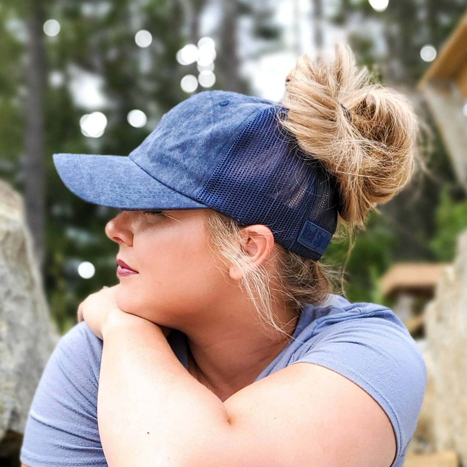 Red Sprite Hats - Wholesale Baseball Cap - Women's - Hidden Messy Bun Baseball Cap 1.0, High Ponytail Hat17