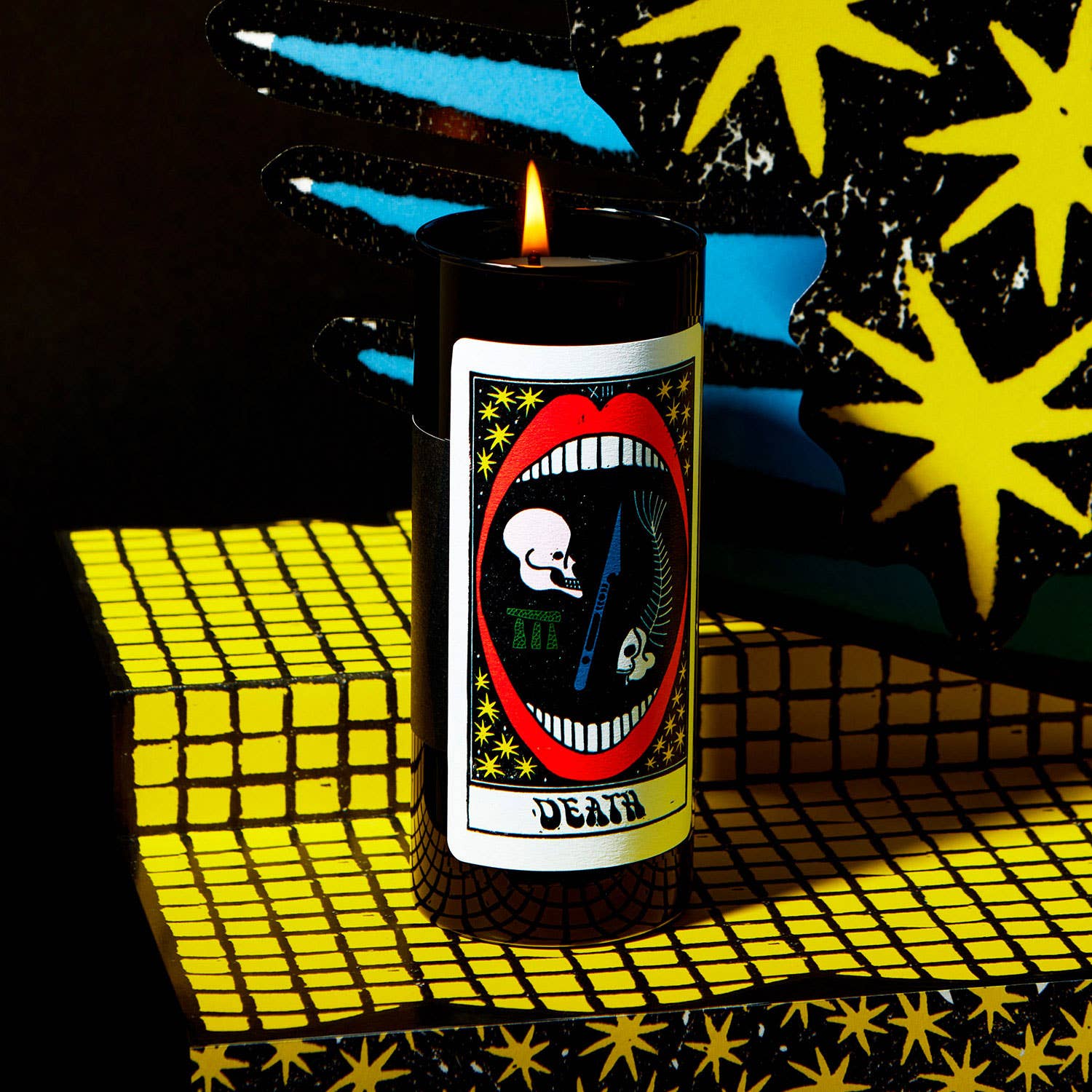 54 Celsius - Wholesale Jar/Filled Candle - Tarot Candle, Death - 6" Tall & 60 Hr Burn, Tobacco & Orange2